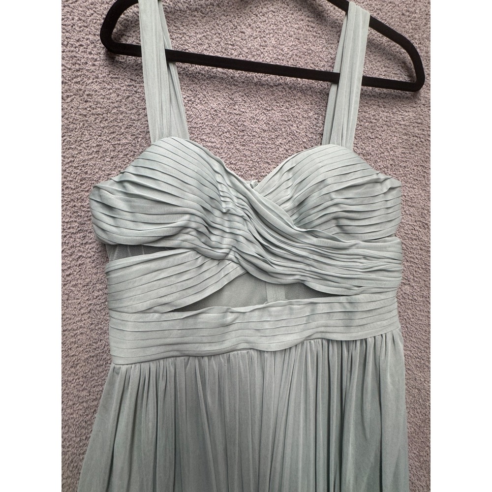 Birdy Grey Sage Green Pleated Bridesmaid Maxi Dress L NWT Romantic Fairy - Picture 5 of 16